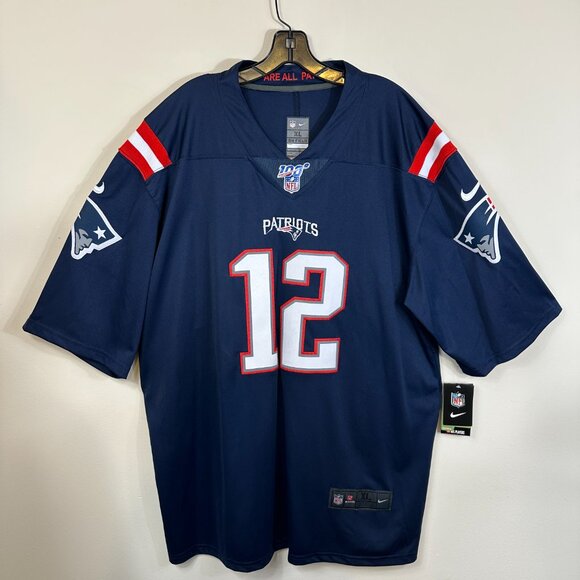 NFL Authentic Nike New England Patriots Brady #12 On-Field Jersey Men's XL - Picture 11 of 12